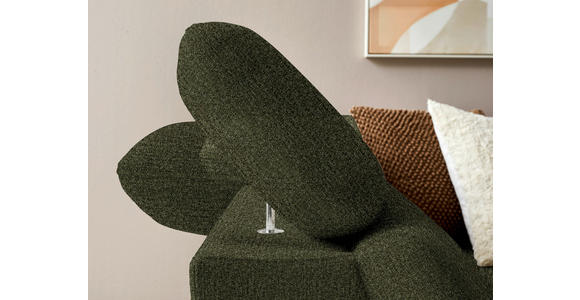 ECKSOFA in Chenille Olivgrün  - Eichefarben/Olivgrün, MODERN, Holz/Textil (212/287cm) - Valnatura