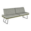 SITZBANK in Metall, Textil Grün  - Schwarz/Grün, Design, Textil/Metall (208/91/72cm) - Dieter Knoll