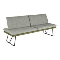 SITZBANK in Metall, Textil Grün  - Schwarz/Grün, Design, Textil/Metall (208/91/72cm) - Dieter Knoll