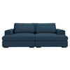 BIGSOFA in Chenille Blau  - Blau/Schwarz, Design, Textil (223/80/158cm) - Lomoco