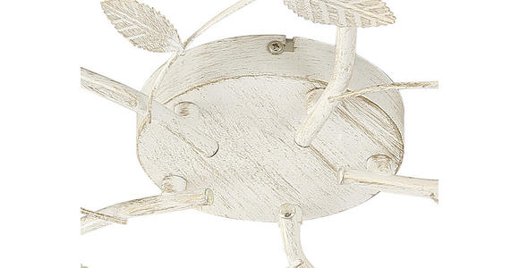 Deckenleuchte Eva Ø 53,5 cm mit Floralem Design - Weiß, Basics, Metall (53.5/8.5cm) - James Wood