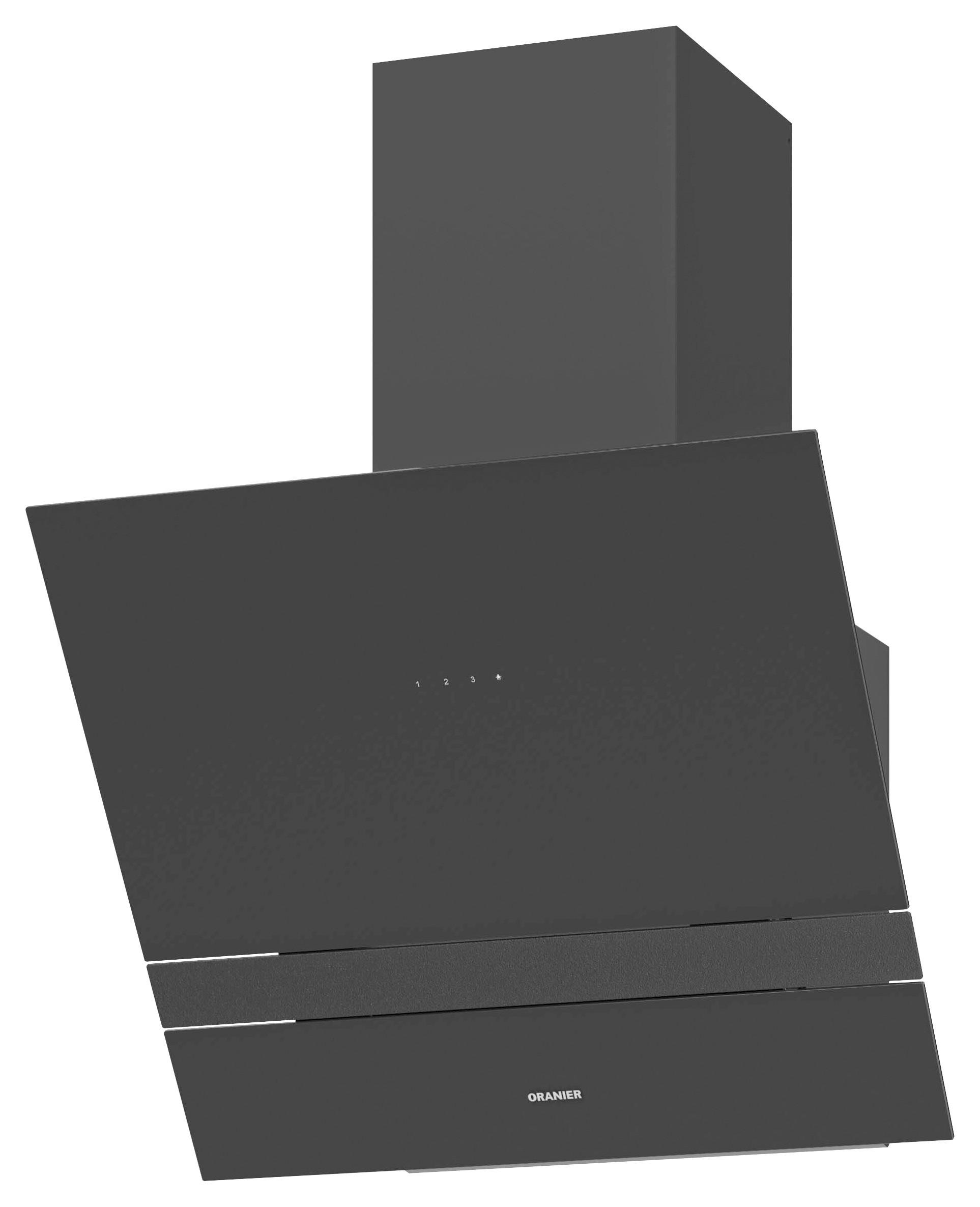 DUNSTABZUGSHAUBE ALIS60S2  - Schwarz, Basics, Glas/Metall (59,6/76,7-115,2/41,6cm) - Oranier