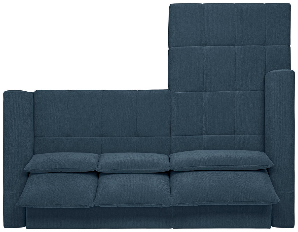 HÖRNSOFFA i chenille blå  - blå/svart, Klassisk, textil/plast (222/279cm) - MID.YOU