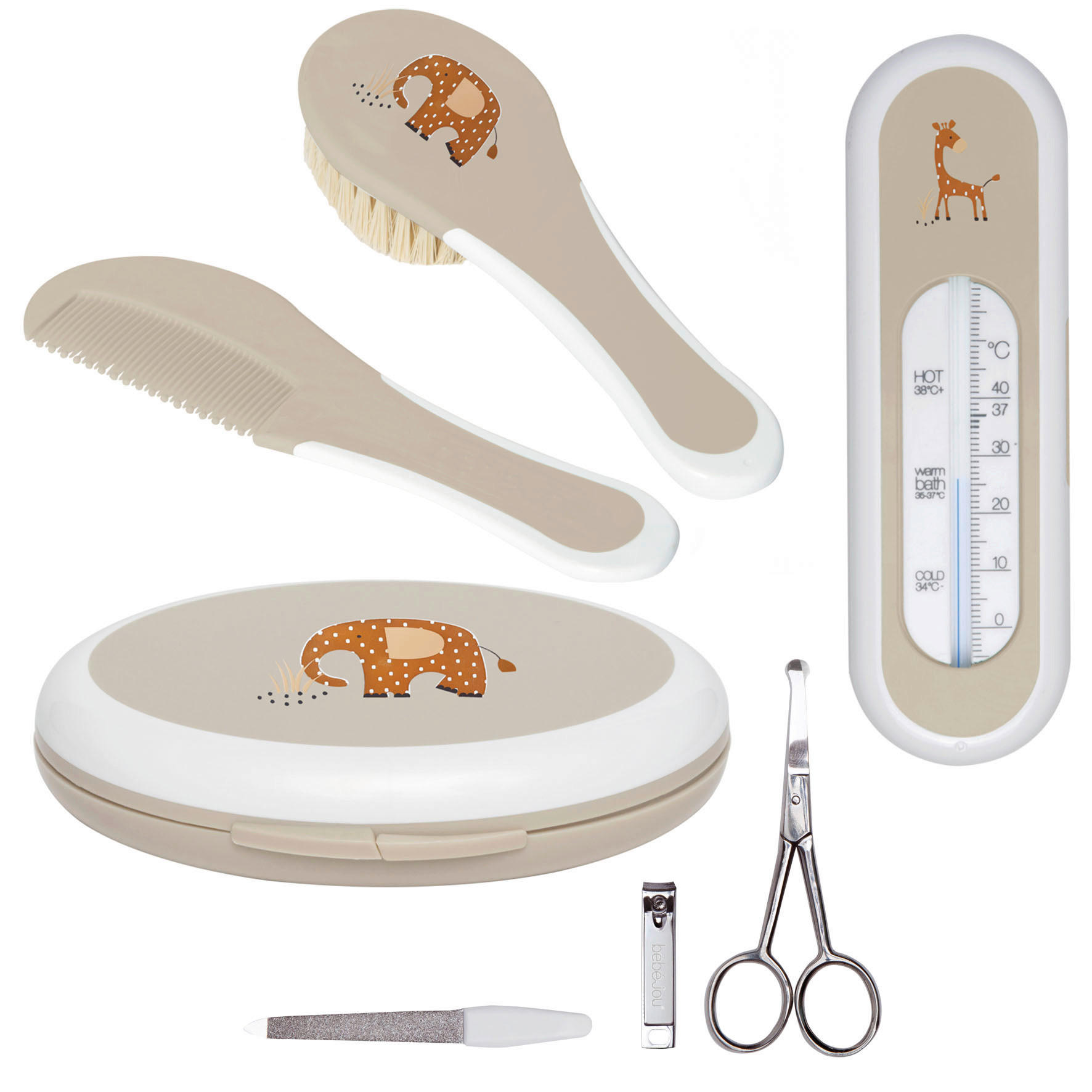 BABYGESCHENKSET - Taupe, Basics, Kunststoff (22.1/22.1/5cm) - Bebe Jou