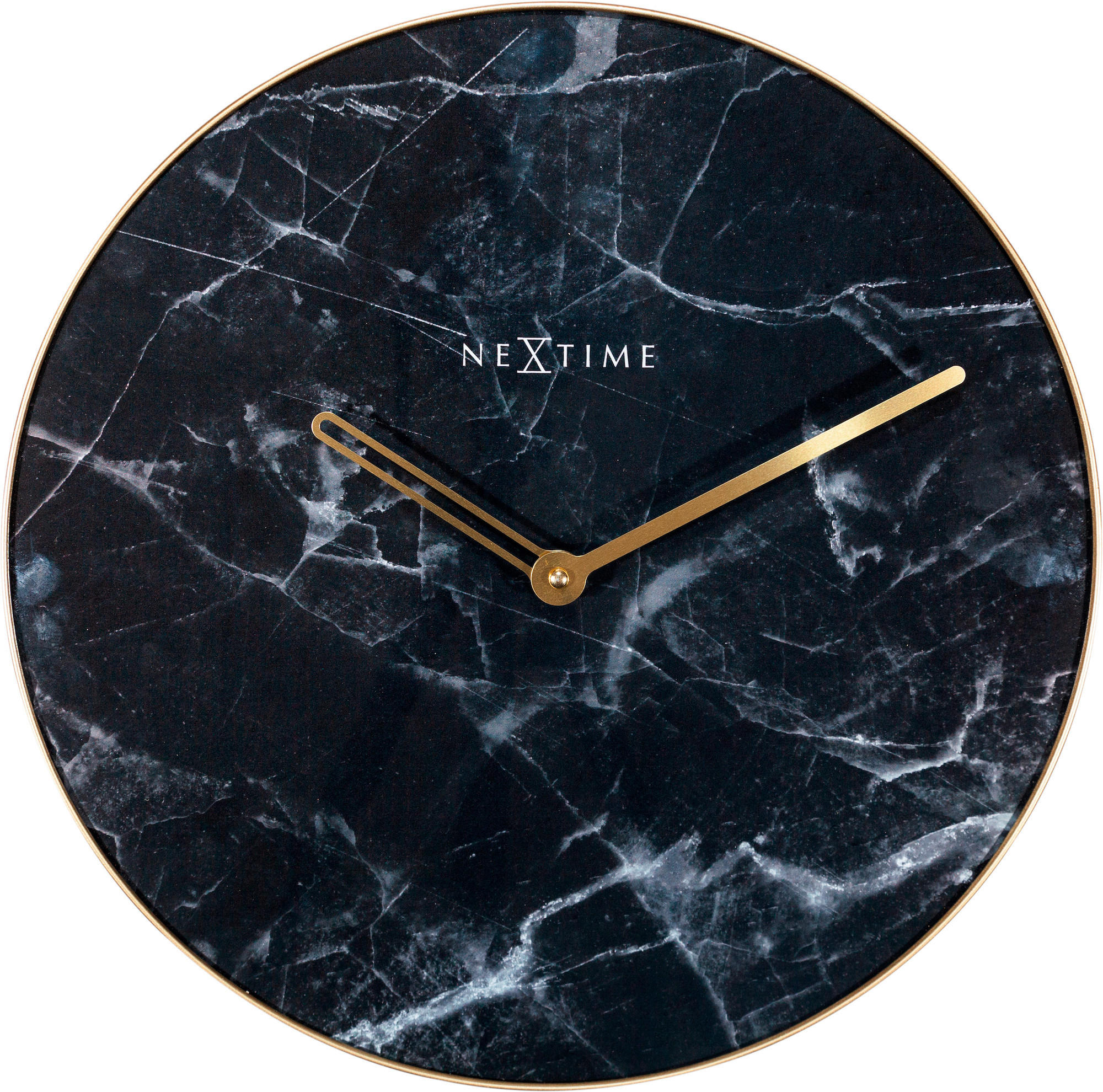 WANDUHR 40/40/3 cm   - Goldfarben/Schwarz, Basics, Glas/Metall (40/40/3cm)