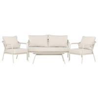 LOUNGEGRUPP 4 delar  - beige, Klassisk, metall/glas - Best Price