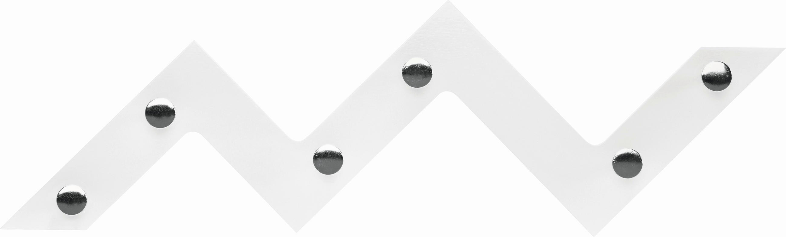 GARDEROBA ZIDNA   bijela, boje kroma  metal, drvni materijal  - bijela/boje kroma, Design, drvni materijal/metal (56/34/3cm) - Lesnina-XXXL