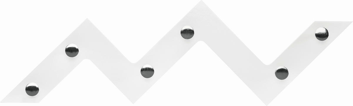 GARDEROBA ZIDNA   bijela, boje kroma  metal, drvni materijal  - bijela/boje kroma, Design, drvni materijal/metal (56/34/3cm) - Lesnina-XXXL