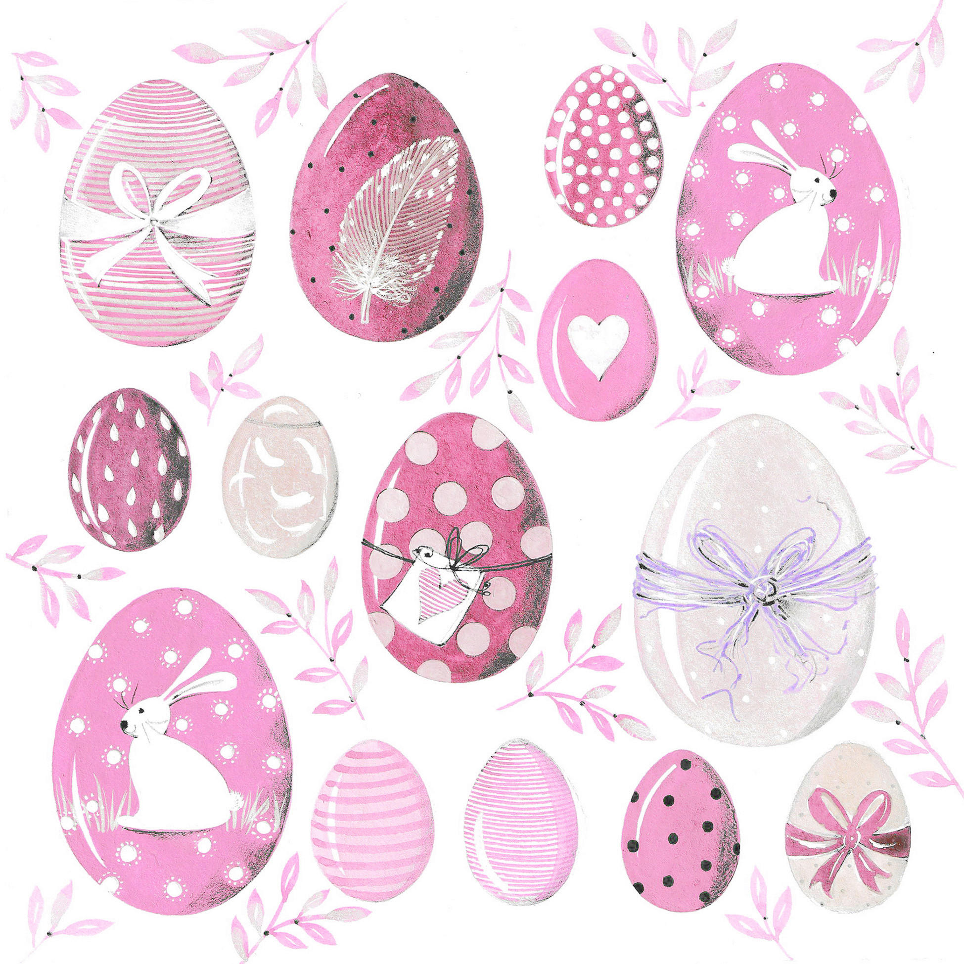 SERVIETTE    - Multicolor, Basics, Papier (17.5/17.5cm) - PPD