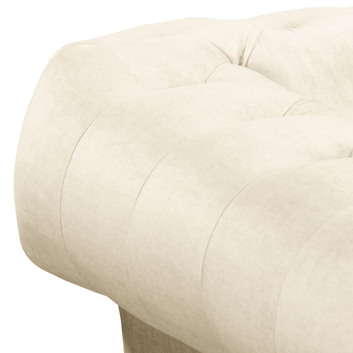 ECKSOFA Mikrofaser Creme  - Creme/Braun, Design, Holz/Textil (284/182cm) - P & B