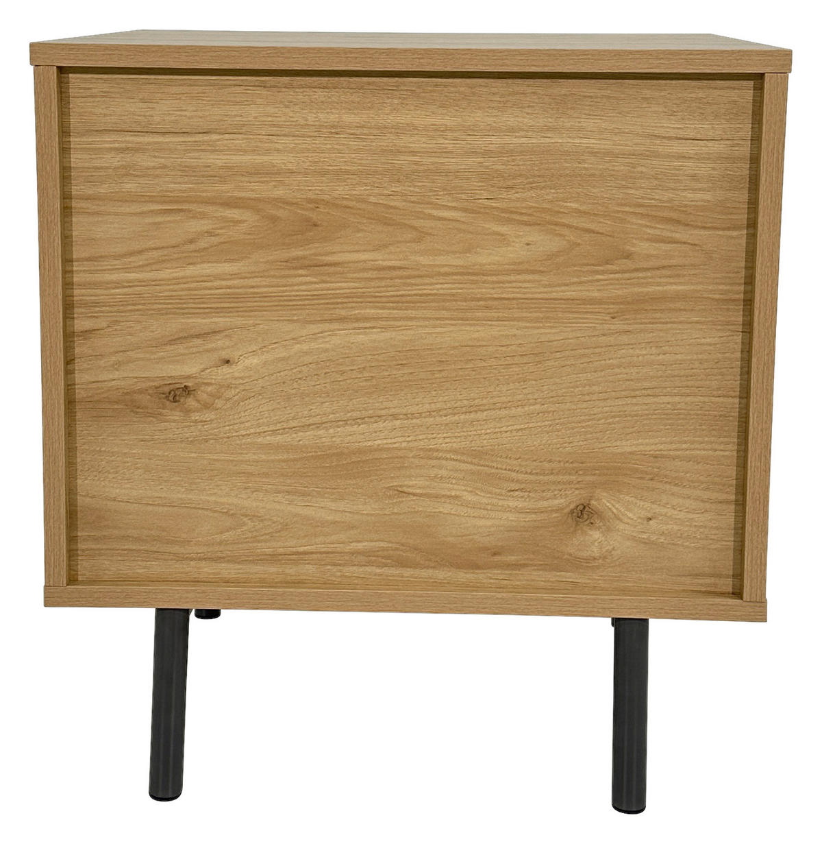SÄNGBORD i antracit, ekfärgad  - grå/antracit, Design, metall/trämaterial (53/56,2/40cm) - Xora