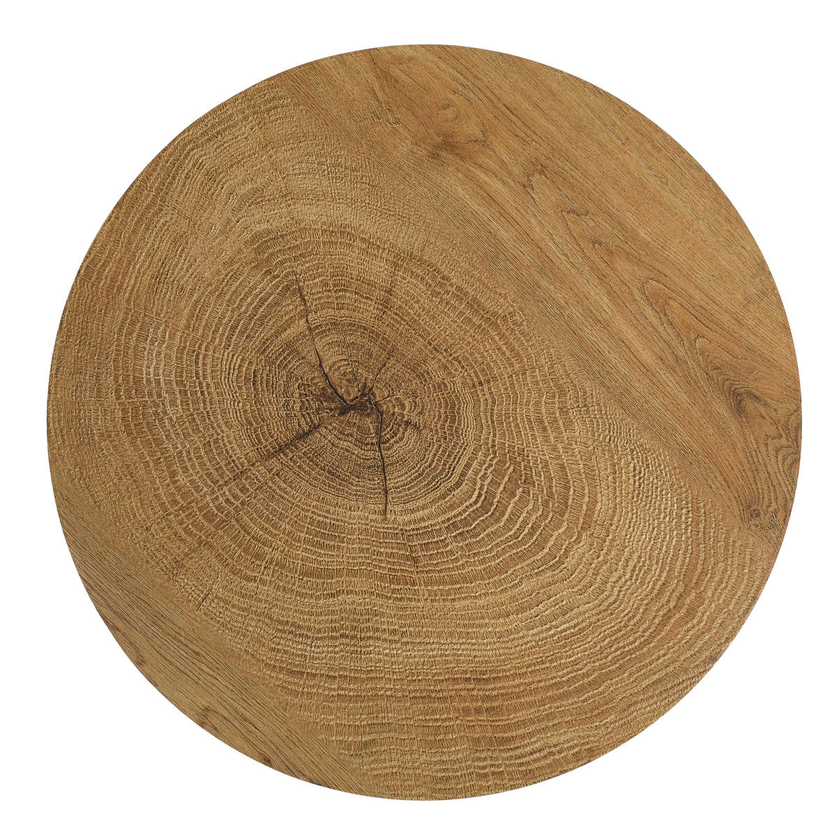 BEISTELLTISCH 45/45/45 cm Schwarz, Eichefarben rund  - Eichefarben/Schwarz, MODERN, Holzwerkstoff/Metall (45/45/45cm) - Xora