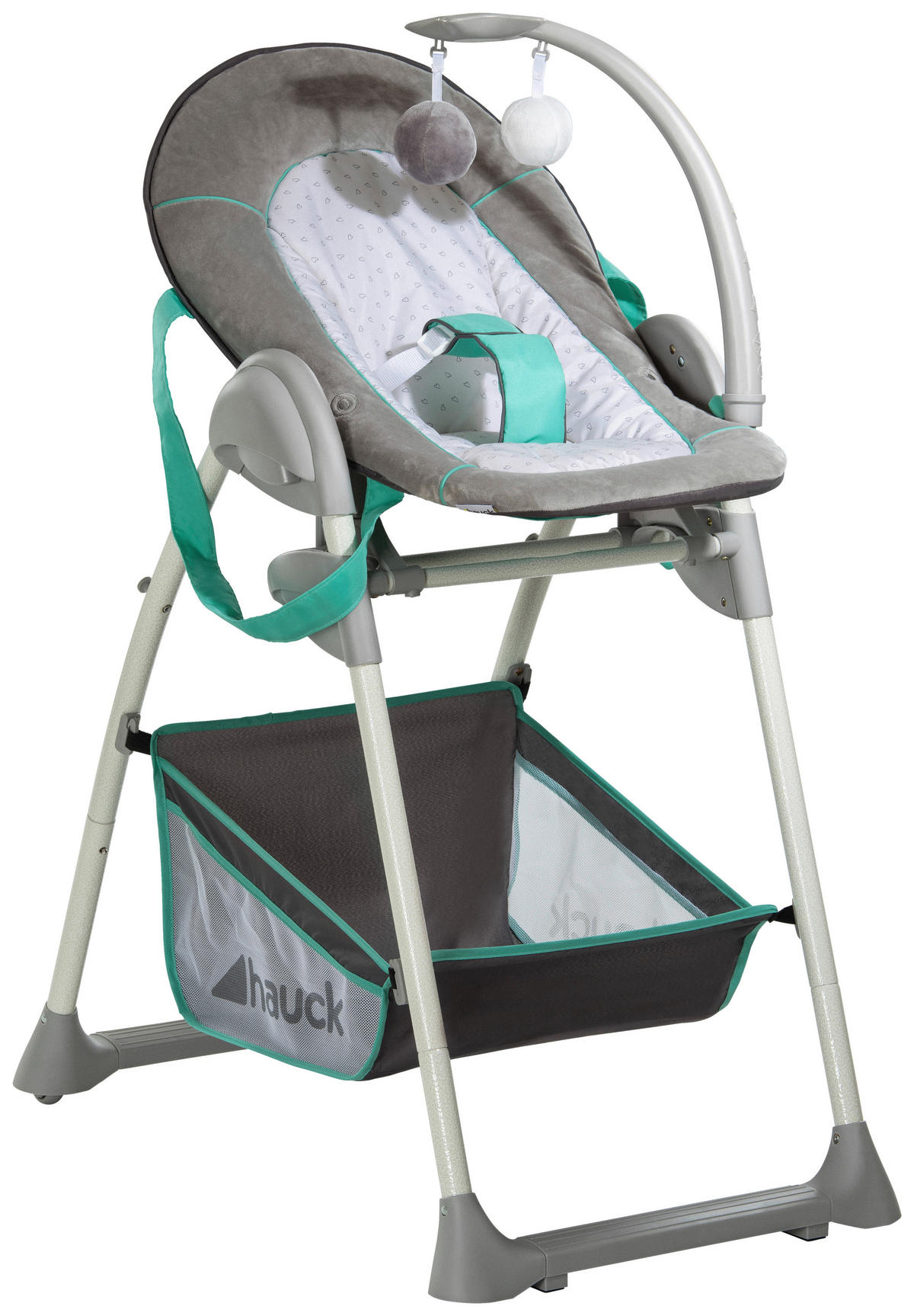 HOCHSTUHL SIT´N RELAX  - Türkis/Weiß, Basics, Metall (82/58/105cm) - Hauck