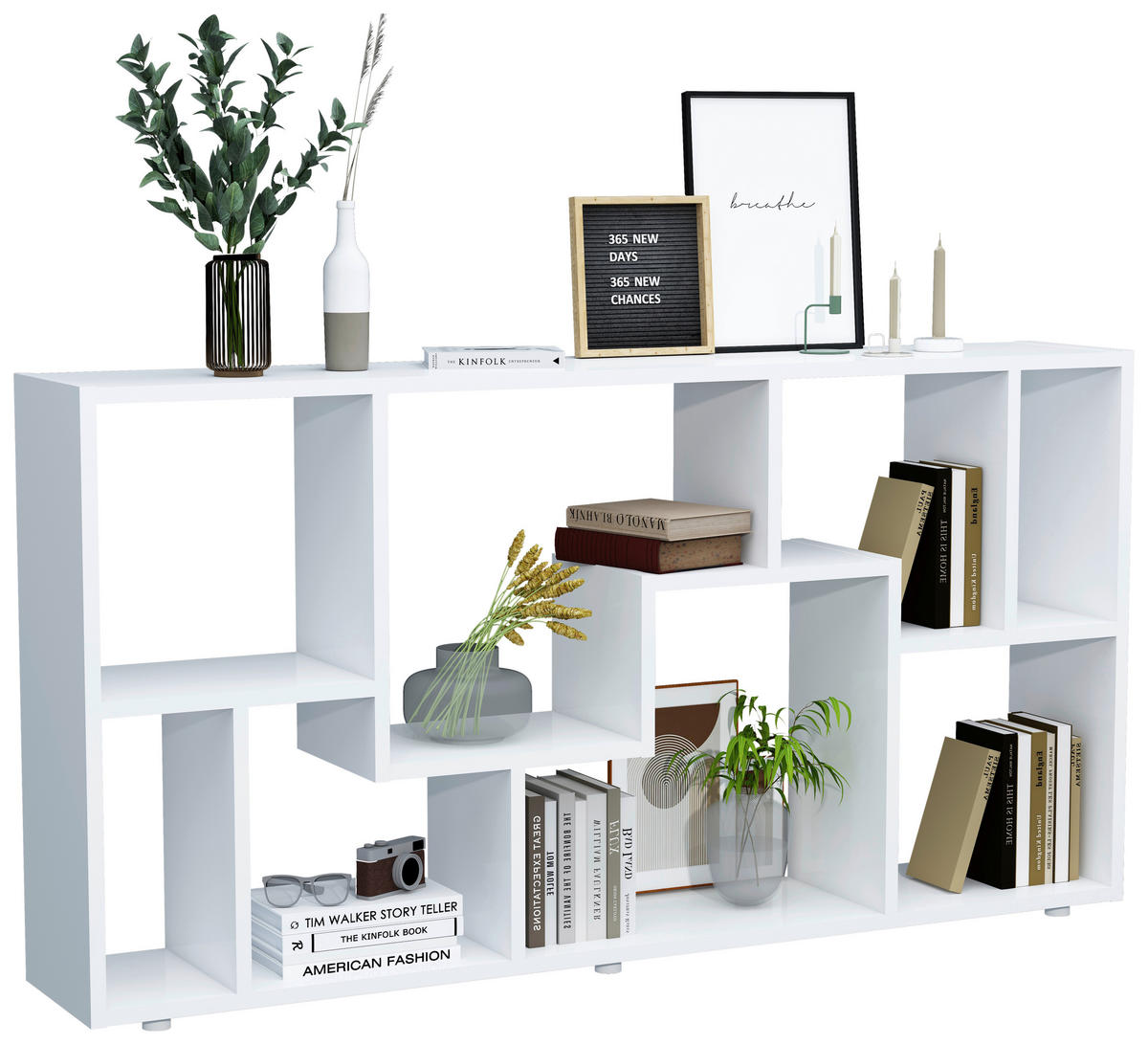 HYLLA i 116/58/20 cm vit  - vit/silver, Design, trämaterial/plast (116/58/20cm) - MID.YOU