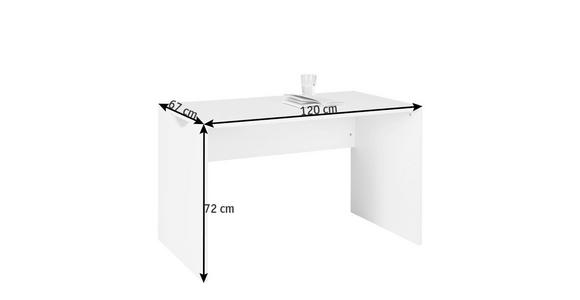 SCHREIBTISCH Weiß - Weiß, Design, Holzwerkstoff (120/72/67cm) - Cantus