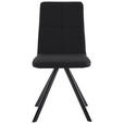 STUHL  in Eisen Lederlook, Mikrofaser Metall, Textil  - Schwarz, MODERN, Textil/Metall (47/92/60cm) - Cantus