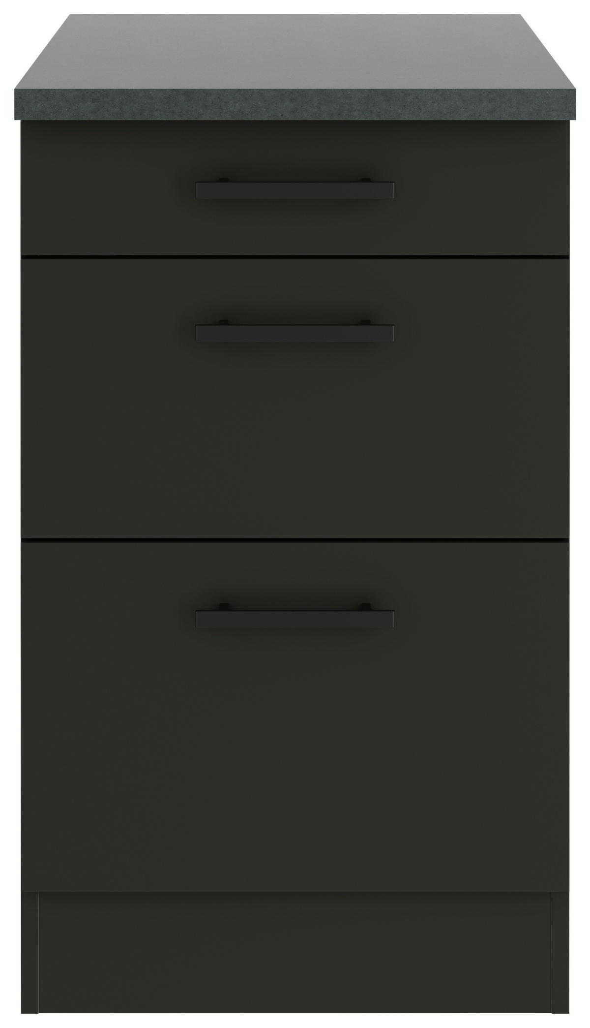 KÜCHENUNTERSCHRANK 50/84,8/60 cm  in Anthrazit  - Anthrazit/Buchefarben, Basics, Holzwerkstoff/Metall (50/84,8/60cm) - Optifit