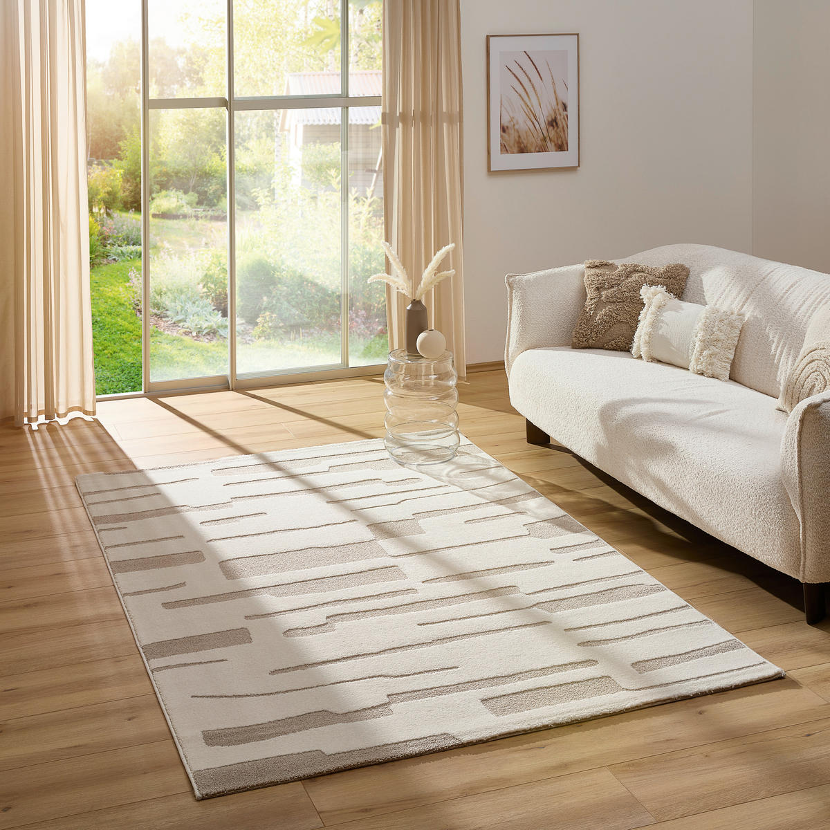 WEBTEPPICH 80/150 cm Creme, Beige  - Beige/Creme, Design, Textil (80/150cm) - Novel