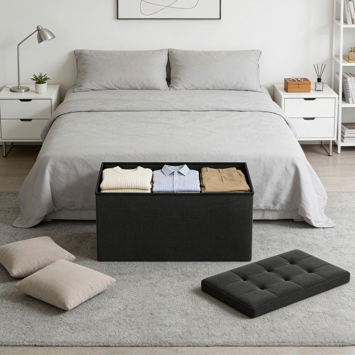 SITZBOX  - Schwarz, Trend, Textil (76/38/38cm) - Boxxx