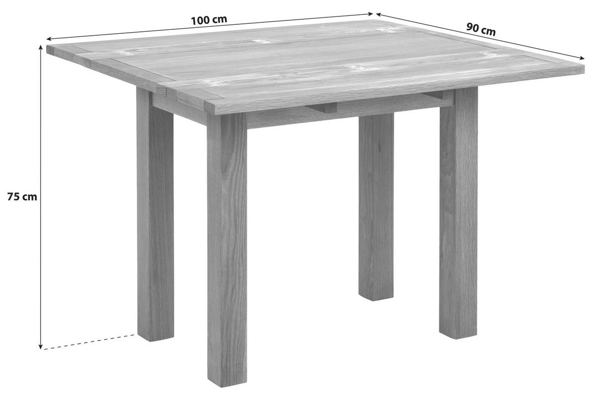 ESSTISCH in Holz, Holzwerkstoff 45-90/100/75 cm  - Eichefarben, Trend, Holz/Holzwerkstoff (45-90/100/75cm) - MID.YOU