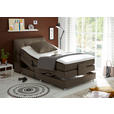 BOXSPRINGBETT 120/200 cm  in Dunkelbraun  - Dunkelbraun/Silberfarben, Design, Kunststoff/Textil (120/200cm) - Esposa
