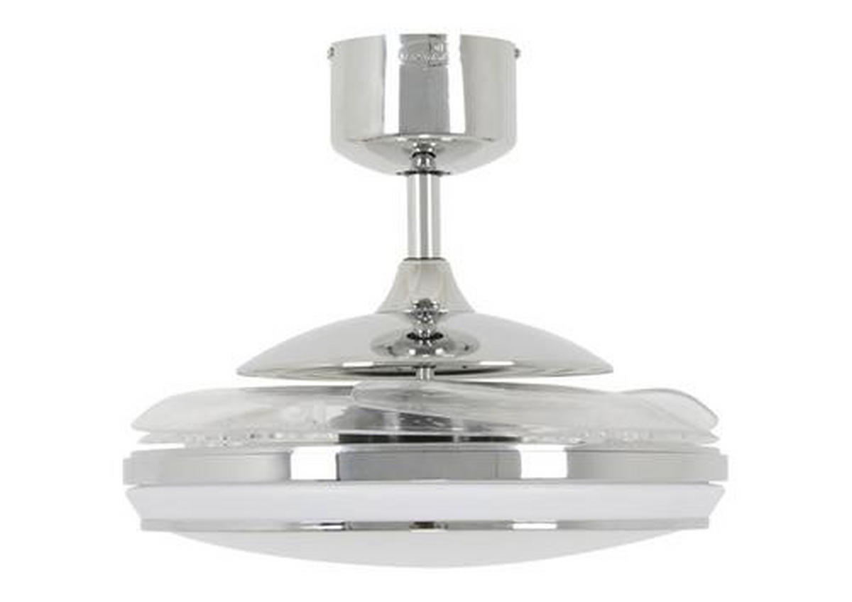 DECKENVENTILATOR  122/41 cm    - Chromfarben/Transparent, Basics, Kunststoff/Metall (122/41cm) - P & B