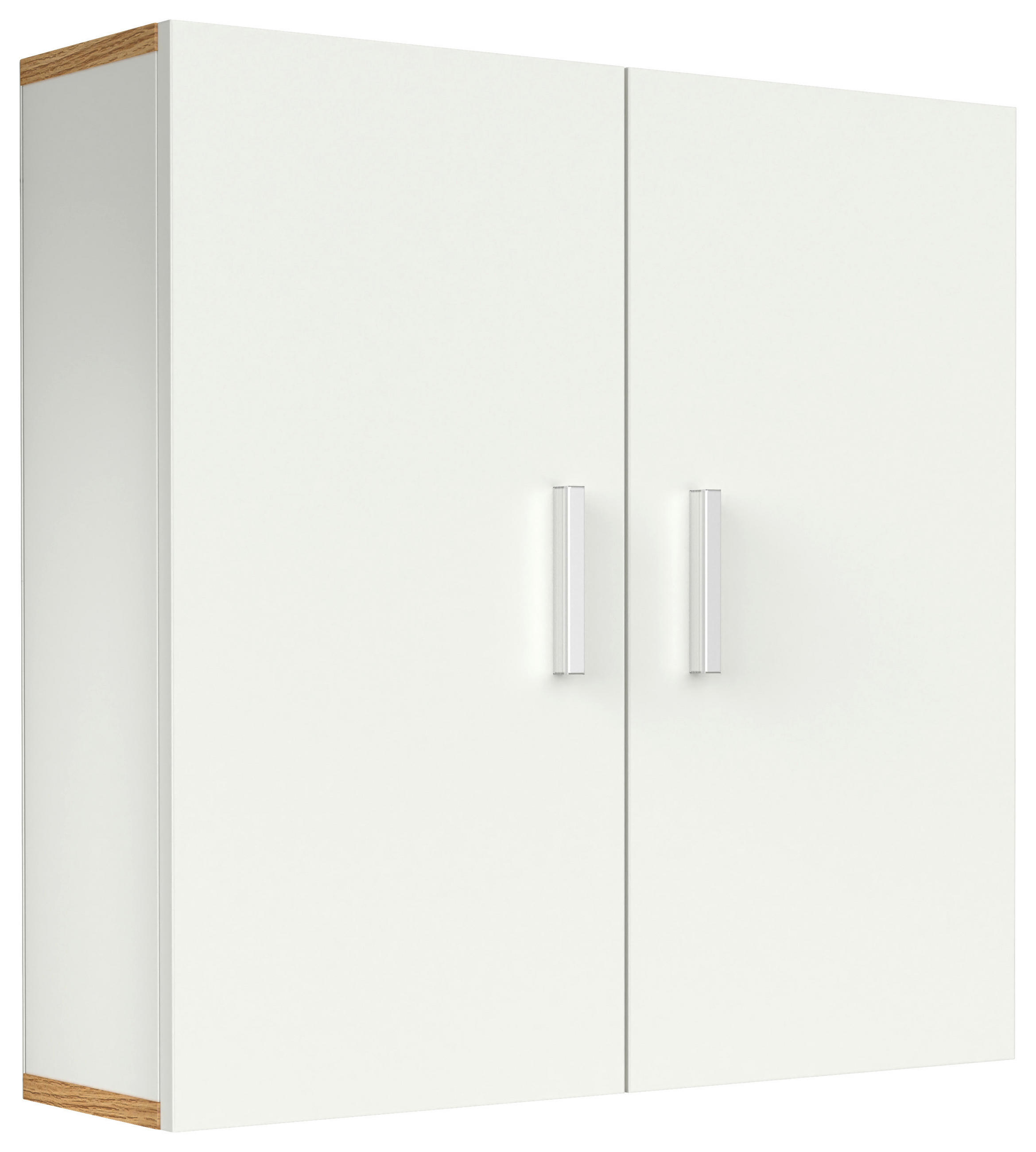 HÄNGESCHRANK 60/60/18 cm  - Honigeiche/Silberfarben, MODERN, Holzwerkstoff/Metall (60/60/18cm) - MID.YOU