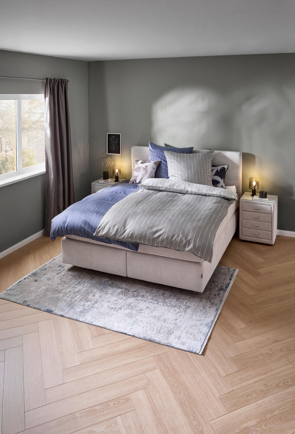 WENDEBETTWÄSCHE STRIPES DK Satin 135/200 cm  - Silberfarben, Design, Textil (135/200cm) - Dieter Knoll