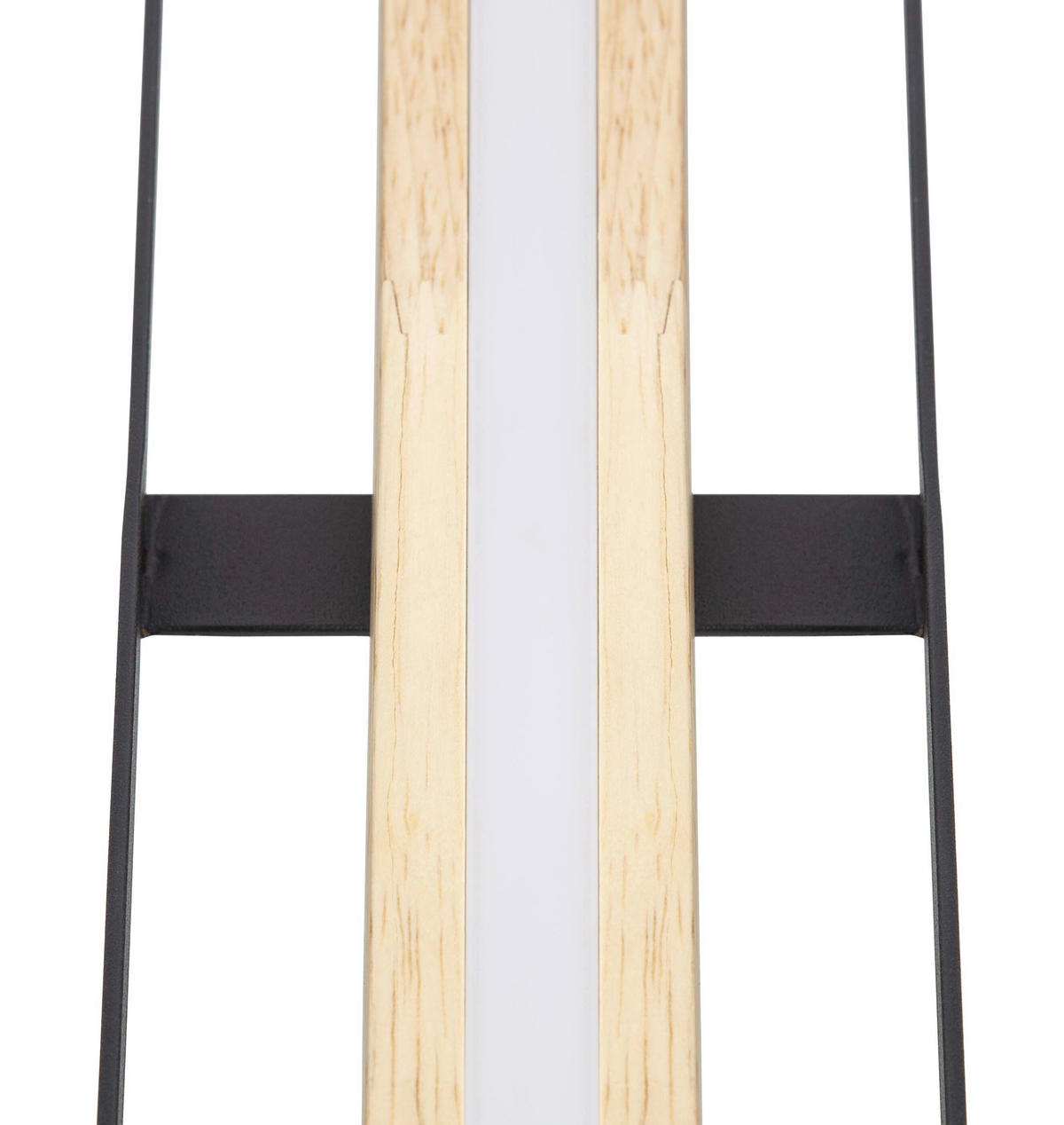 STROPNÍ LED SVÍTIDLO, 46/46/6 cm - černá/přírodní barvy, Natur, kov/dřevo (46/46/6cm) - Globo
