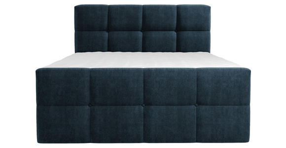 BOXBETT 180/200 cm  in Blau, Dunkelblau  - Chromfarben/Blau, MODERN, Holz/Holzwerkstoff (180/200cm) - Esposa