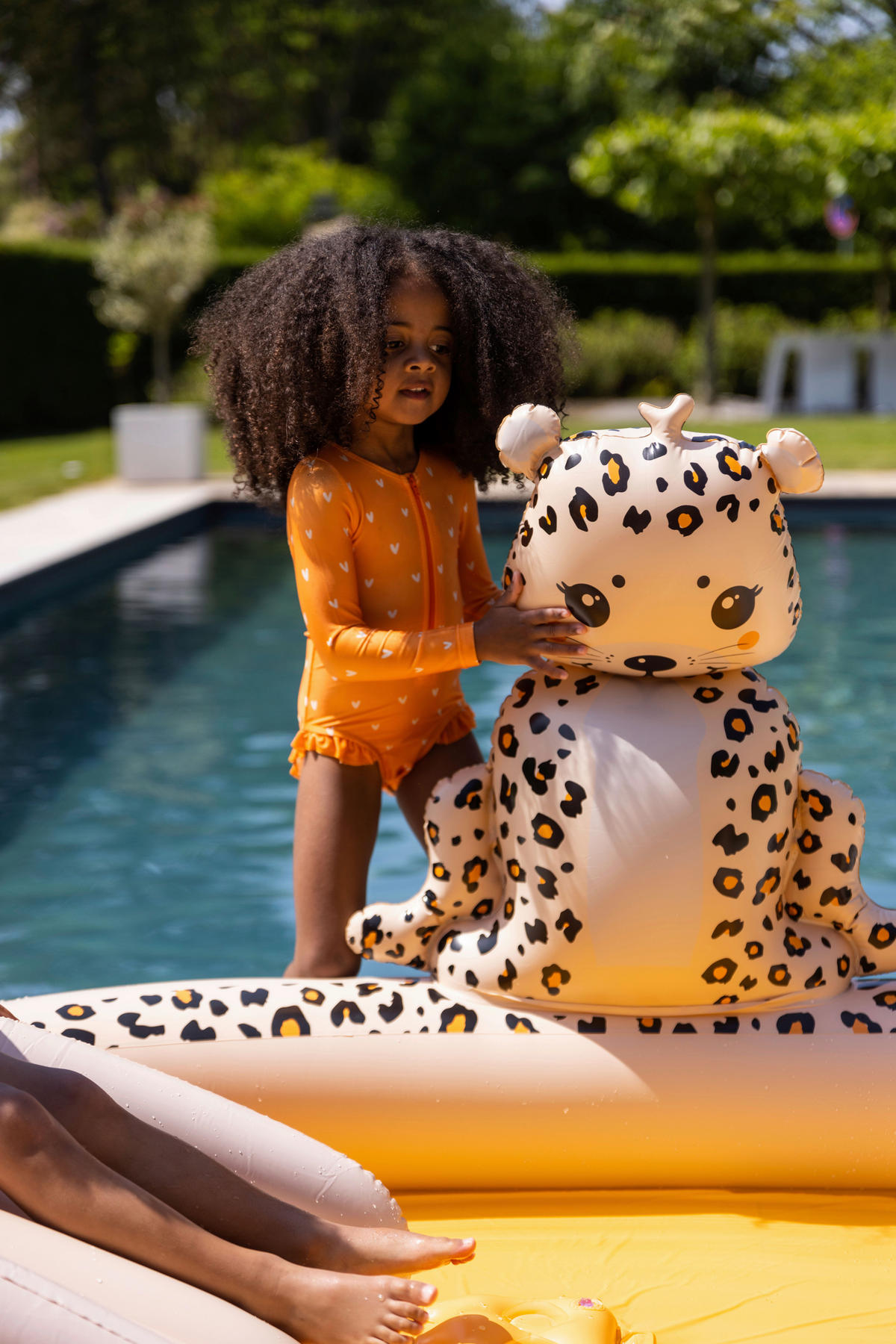 SPIELPOOL Beige Leopard 215/84/156 cm  - Beige, Basics, Kunststoff (215/84/156cm)