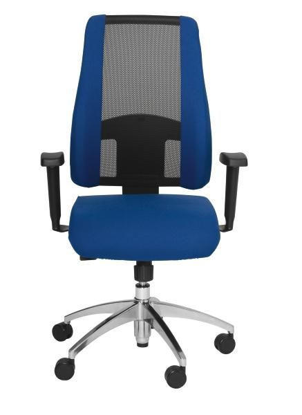 DREHSTUHL  in Webstoff, Netz Blau, Schwarz  - Blau/Schwarz, Basics, Kunststoff/Textil (50/83-95/46cm) - Topstar
