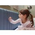BOXSPRINGBETT 180/200 cm  in Bordeaux  - Chromfarben/Bordeaux, KONVENTIONELL, Leder/Textil (180/200cm) - Novel