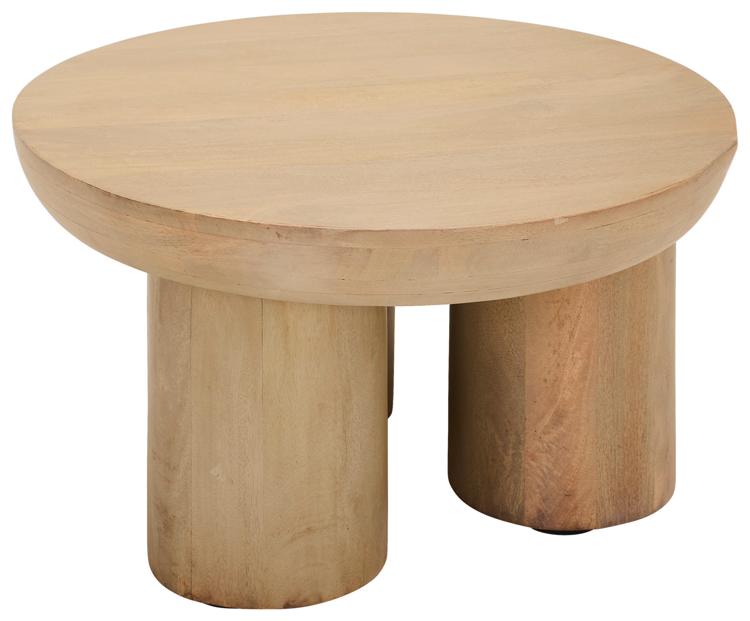 COUCHTISCH Mangoholz vollmassiv 70/35/70 cm rund Naturfarben  - Naturfarben, KONVENTIONELL, Holz (70/35/70cm) - Livetastic