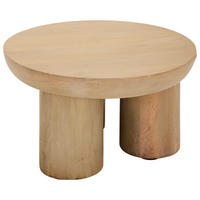 COUCHTISCH Mangoholz vollmassiv 70/35/70 cm rund Naturfarben  - Naturfarben, KONVENTIONELL, Holz (70/35/70cm) - Livetastic