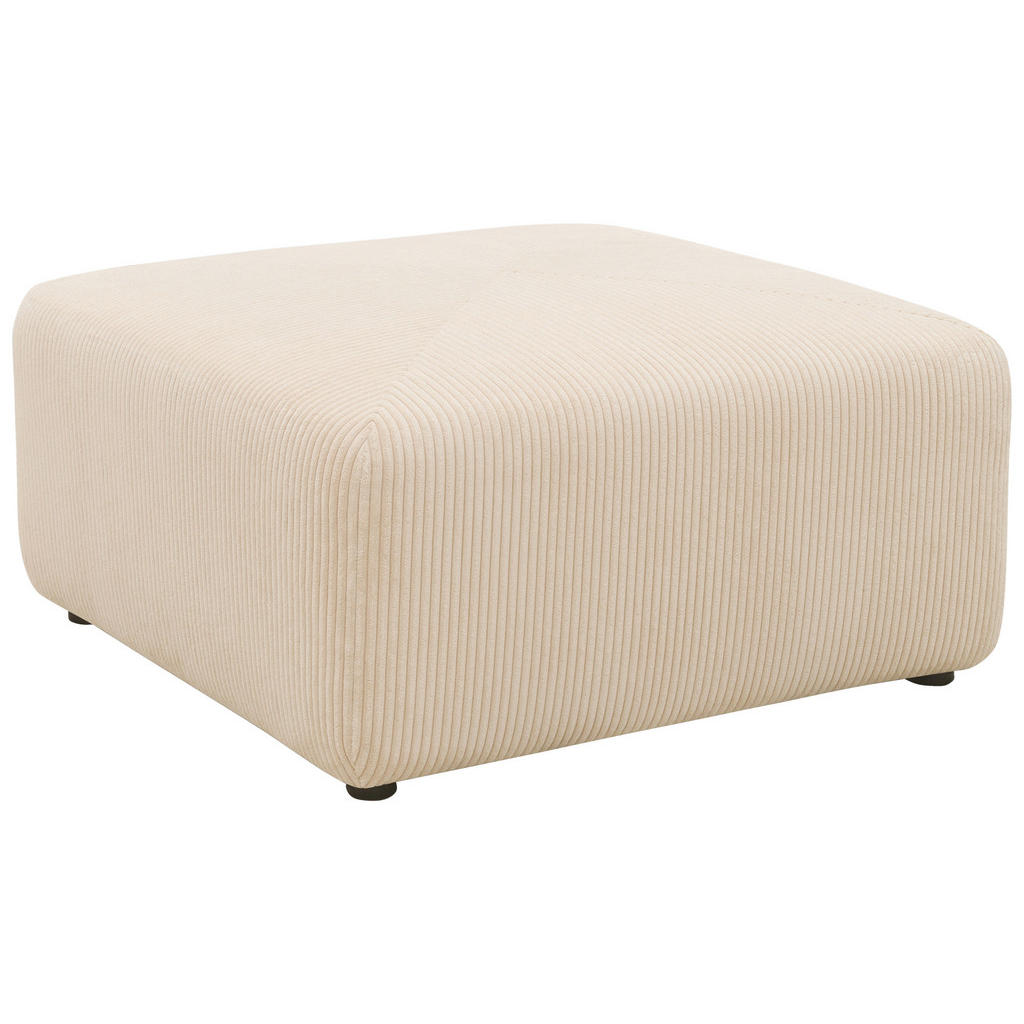 Taburet din textil, crem