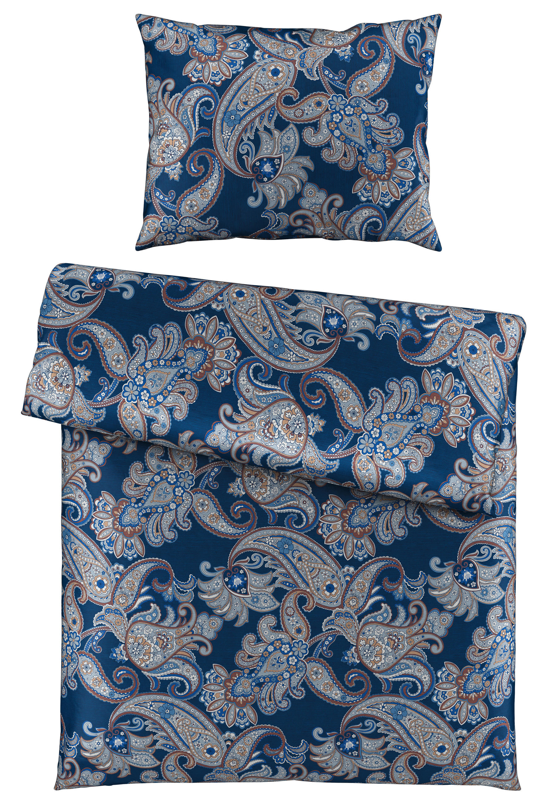 Novel POSTEĽNÁ BIELIZEŇ, satén, modrá, 140/200 cm