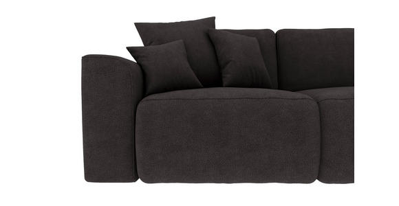 ECKSOFA Dunkelbraun Lederlook  - Chromfarben/Dunkelbraun, KONVENTIONELL, Kunststoff/Textil (293/195cm) - Carryhome