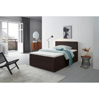 BOXBETT 140/200 cm,  in Braun,  - Schwarz/Braun, Basics, Holz/Kunststoff (140/200cm) - Livetastic