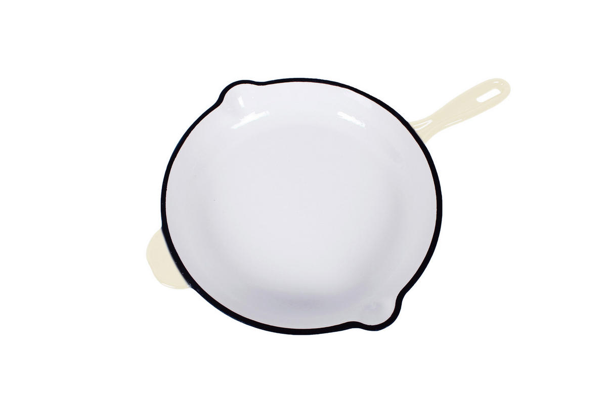 BRATPFANNE  - Creme, Basics, Metall (42,5/27/4,5cm) - Echtwerk