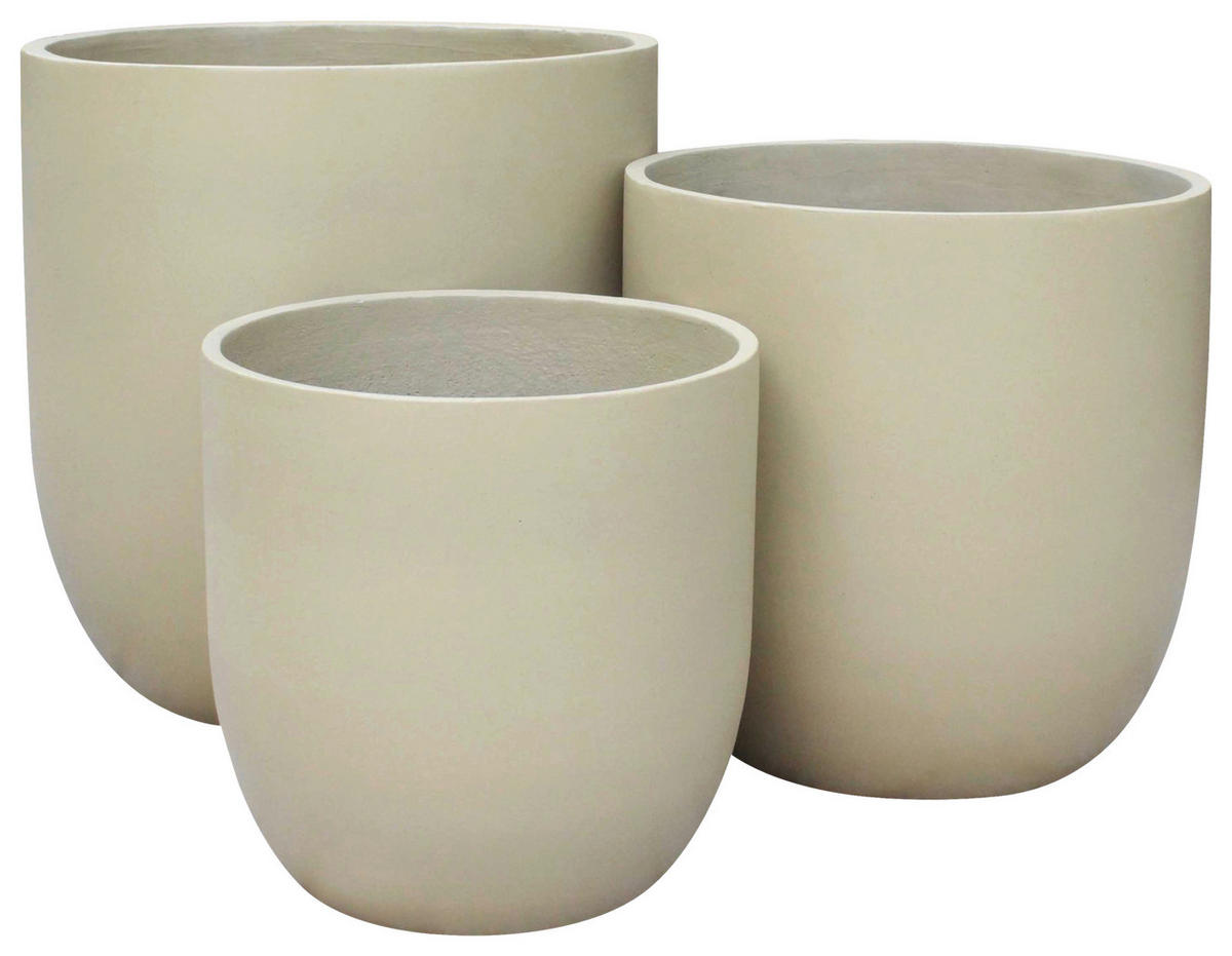 OBAL NA KVETINÁČ keramika, 42/42 cm - piesková, Basics, keramika (42/42cm) - Ambia Home