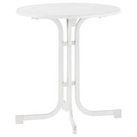 GARTENTISCH 70/70/72 cm Holzwerkstoff rund  - Weiß, MODERN, Holzwerkstoff/Metall (70/70/72cm) - Sieger