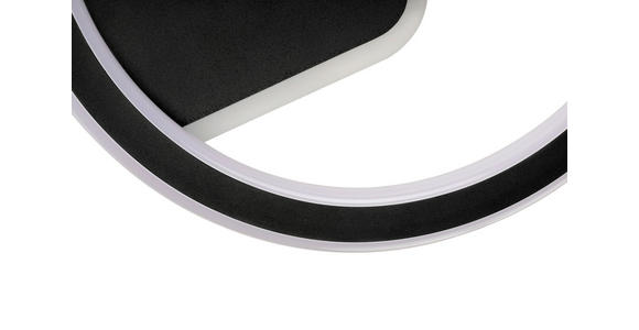 LED-DECKENLEUCHTE 30/6 cm   - Schwarz/Naturfarben, LIFESTYLE, Holz/Kunststoff (30/6cm) - Novel