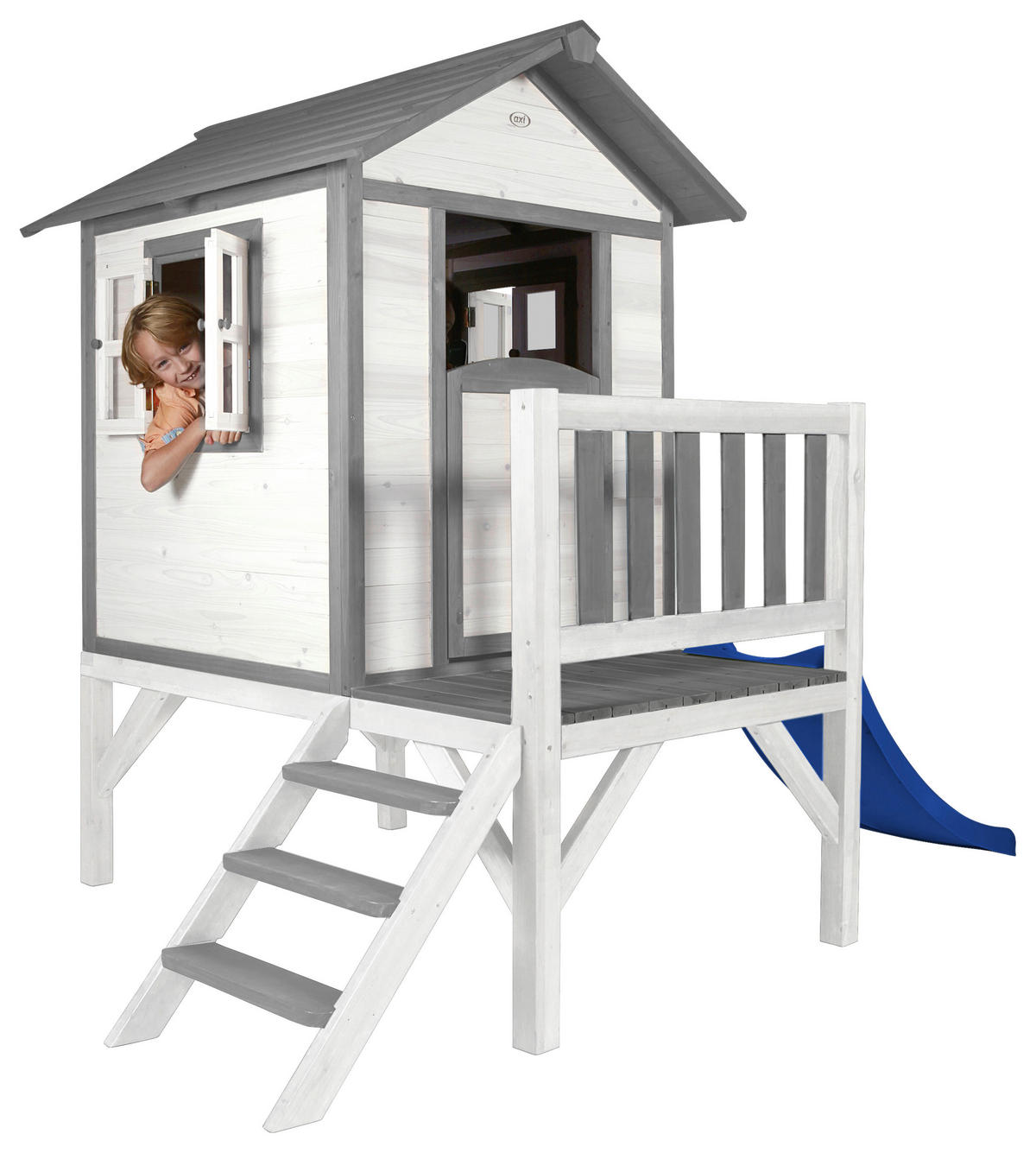 SPIELHAUS 240/189/167 cm  - Blau/Weiss, Konventionell, Holz/Kunststoff (240/189/167cm)
