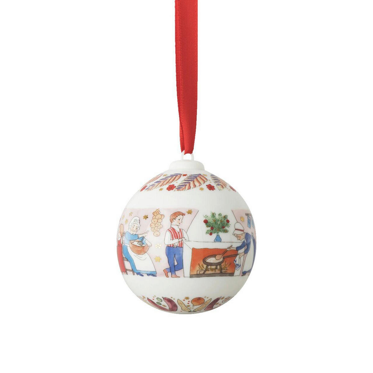 CHRISTBAUMANHÄNGER Porzellankugel - Weihnachtskugel 2026  - Multicolor, Basics, Keramik (6/8cm) - Hutschenreuther