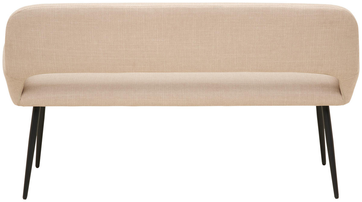 LAVICA, topoľ, béžová - čierna/béžová, Lifestyle, kov/drevo (150/83/63cm) - MID.YOU