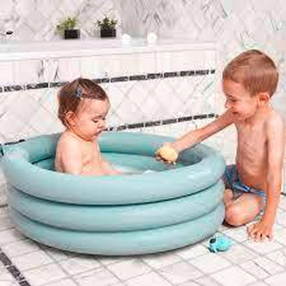 KADICA ZA BEBE  DOTS  - pastelno plava, Osnovno, plastika (80/21/52cm) - Babymoov