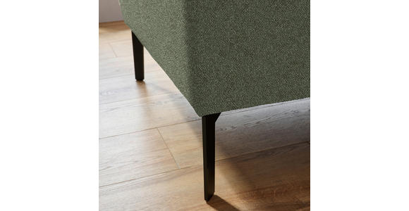 ECKSOFA  in Mikrofaser Grün  273/203 cm  - Schwarz/Grün, Design, Textil/Metall (273/203cm) - Johann Jakob