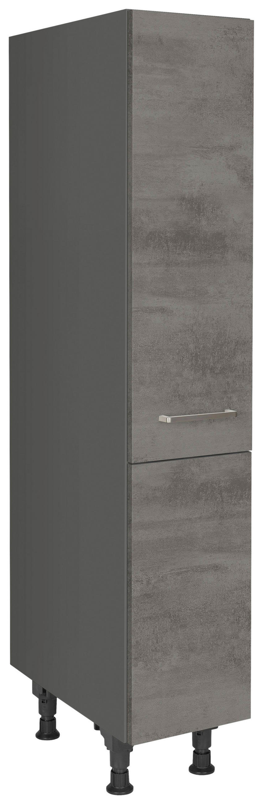 APOTHEKERSCHRANK 30/168/58 cm  in Schieferfarben  - Schieferfarben/Edelstahlfarben, MODERN, Holzwerkstoff/Metall (30/168/58cm) - Nobilia