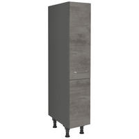 APOTHEKERSCHRANK 30/168/58 cm  in Schieferfarben  - Schieferfarben/Edelstahlfarben, MODERN, Holzwerkstoff/Metall (30/168/58cm) - Nobilia